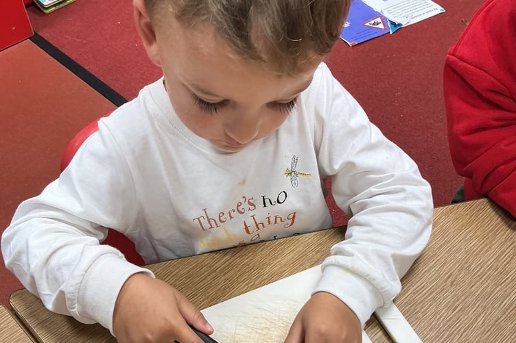 Horrabridge School children went wild for a day by dressing as Julia Donaldson story characters for a day, including the preparing vegetables for a vegetarian stew for Gruffalo's Granny.