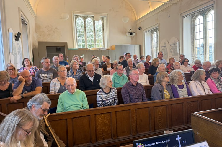 One of the many history talks in the historic Guildhall courthouse for Tavistock History Open Days.