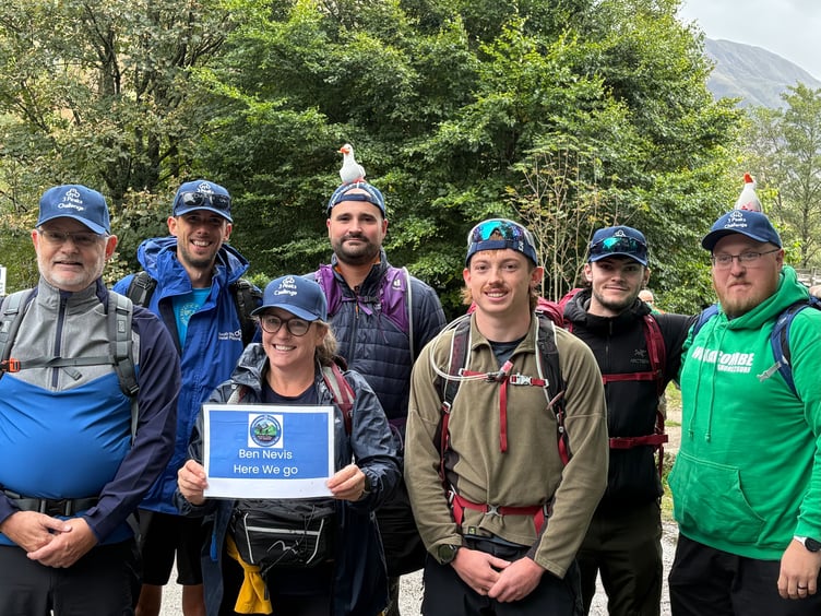 The Okehampton team taking part in the Three Peaks Challenge to raise funds for an inter-railing experience for the Guides and Rangers