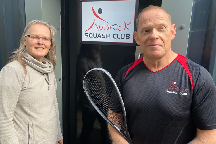 Tavistock Squash Club chairman Wendy Savage and coach Steve Mooney are relaunching the club at a public open weekend October 3-4.