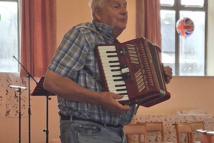 Mike and his Accordion perform at Princetown Methodist Chapel's Musical Madness festival.