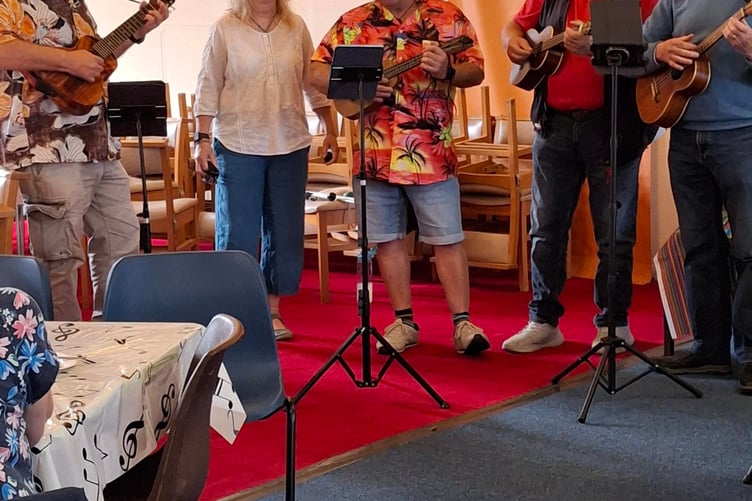 One of the performers at a popular new Princetown community music festival.