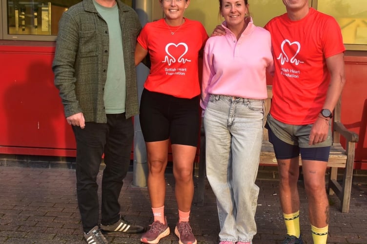 Royal Mail managers Leesa Grainger and Paul Davies have raised funds for the British Heart Foundation by running 100km in a day.