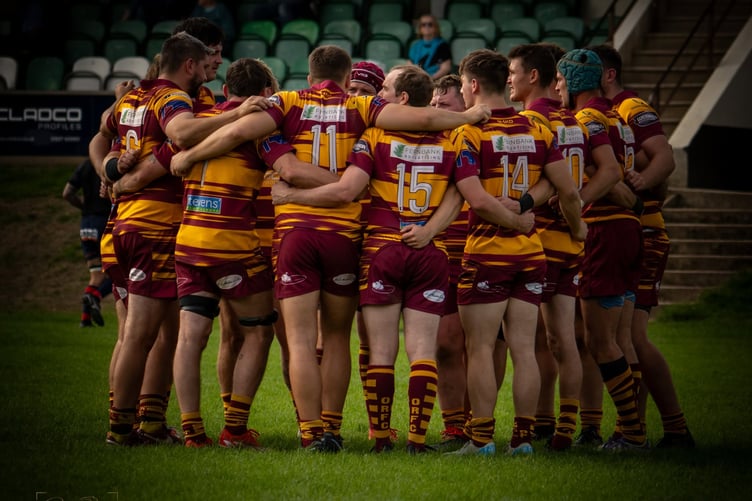 Okehampton RFC huddle on opening day