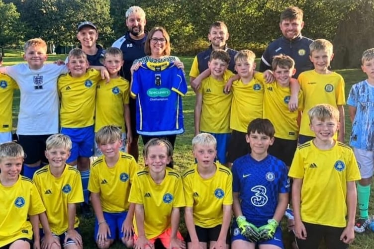 The Okehampton Argyle Youth U11 team.