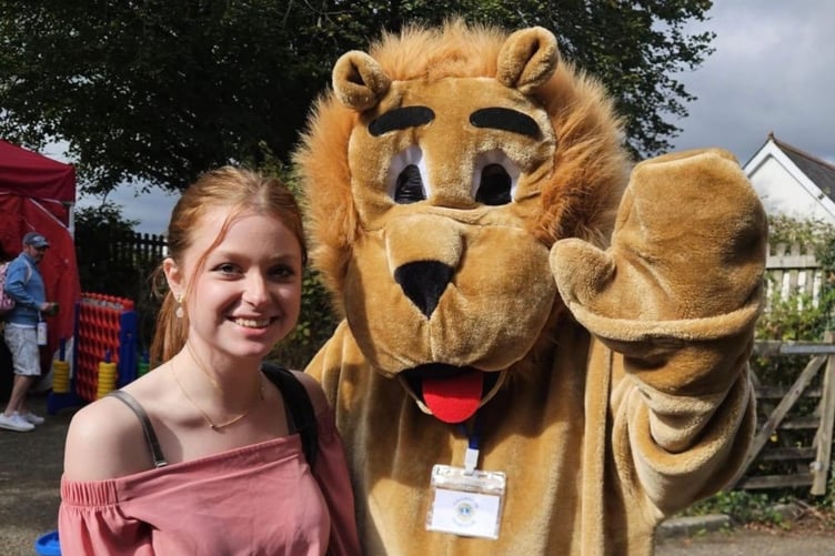 Lenny the Lion was out and about all day prowling the streets of Callington for every photo opportunity