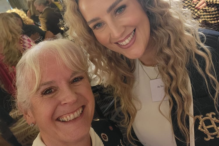 Heather Slyly with Sheli McCoy - AKA Sabre on the Gladiators at the Woman of Year 2026 awards event.