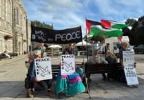 Campaigners mark three years of peace vigils for Gaza in Tavistock