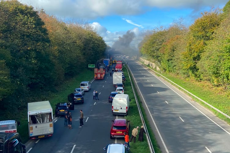 A30 Lorry Fire