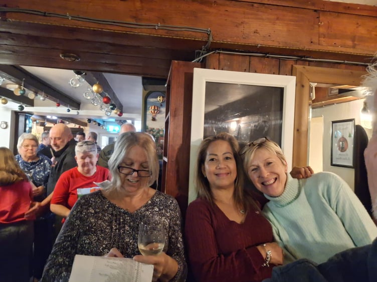 Having fun at last year's Horrabridge Cavaliers bottle auction.