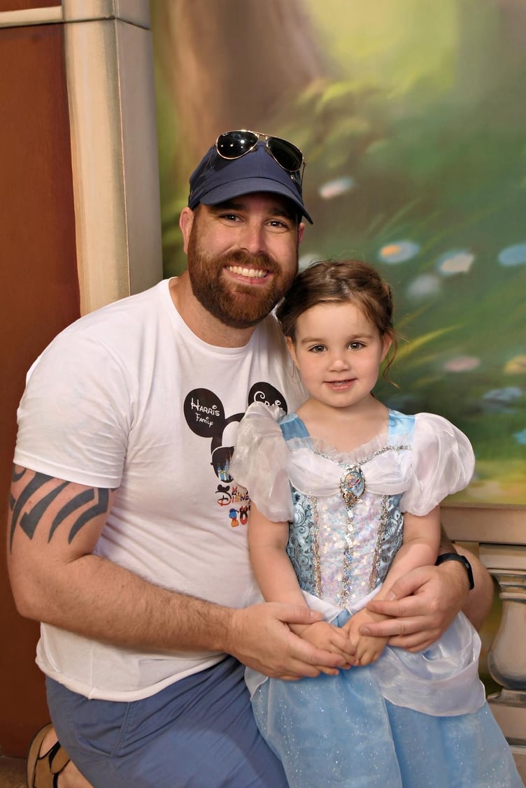 Ex British Army dad, Craig Harris and daughter, Amelia-Mai