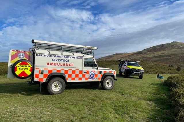 Dartmoor Search & Rescue Team Tavistock were called out to help an injured walker near Lydford.