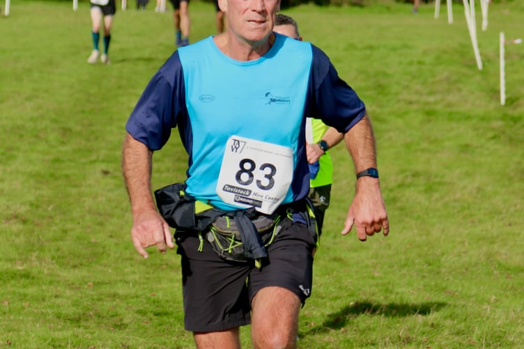 Runner Guy Boswell finishing scenic Tavy 7.