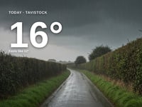 Tavistock weather: heavy rain Saturday with rain expected and a high of 15°C