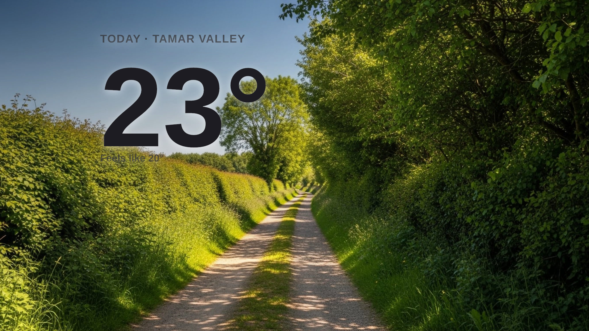 Tamar Valley weather: sunny Friday with minimal rain and a high of 23°C