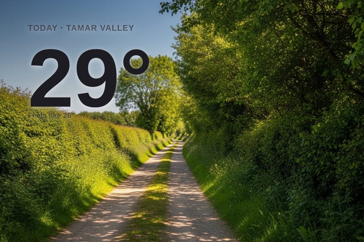 Tamar Valley weather: sunny Monday with little chance of rain and a high of 29°C