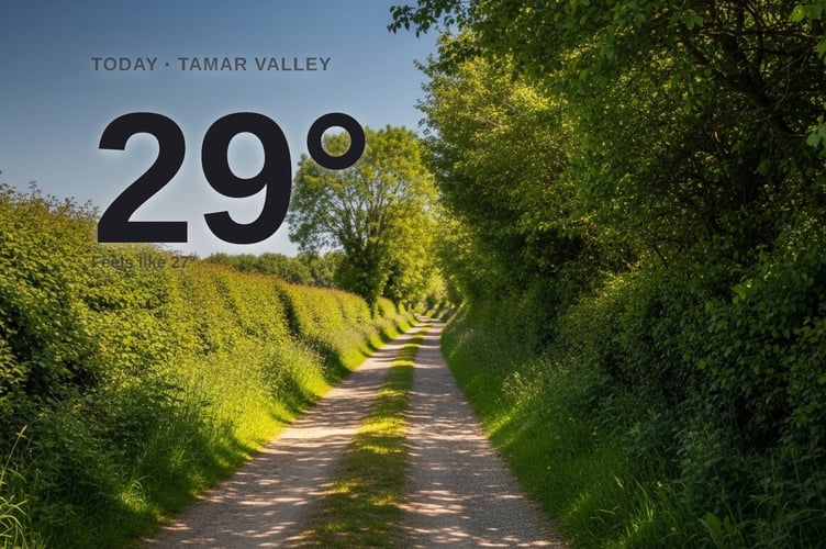Tamar Valley weather: sunny Wednesday with little chance of rain and a high of 29°C