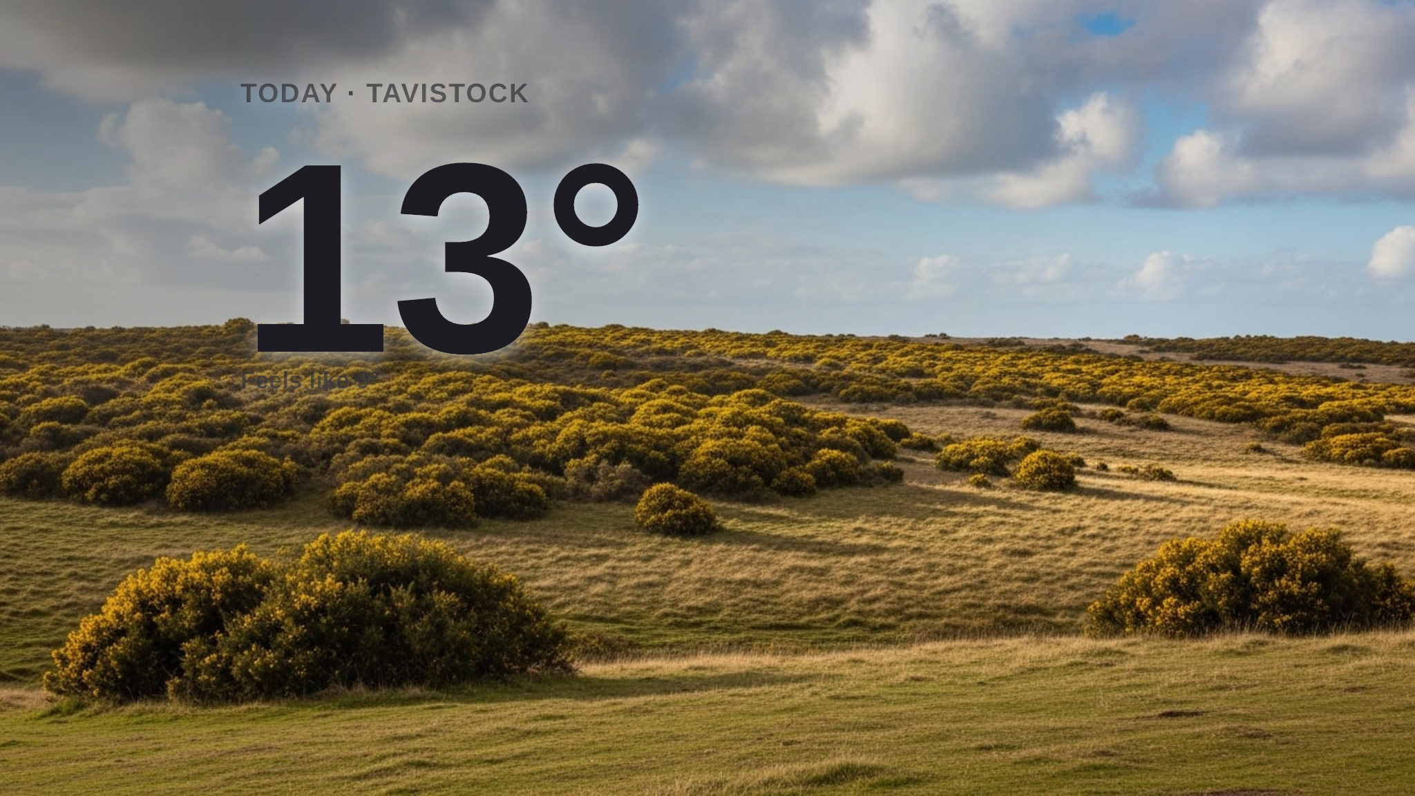 Clouds and rain for Tavistock today - here's your Sunday forecast