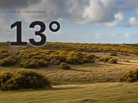 Tavistock: cloudy day, high of 13°C
